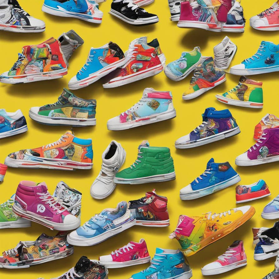 Colorful Sneaker Wall