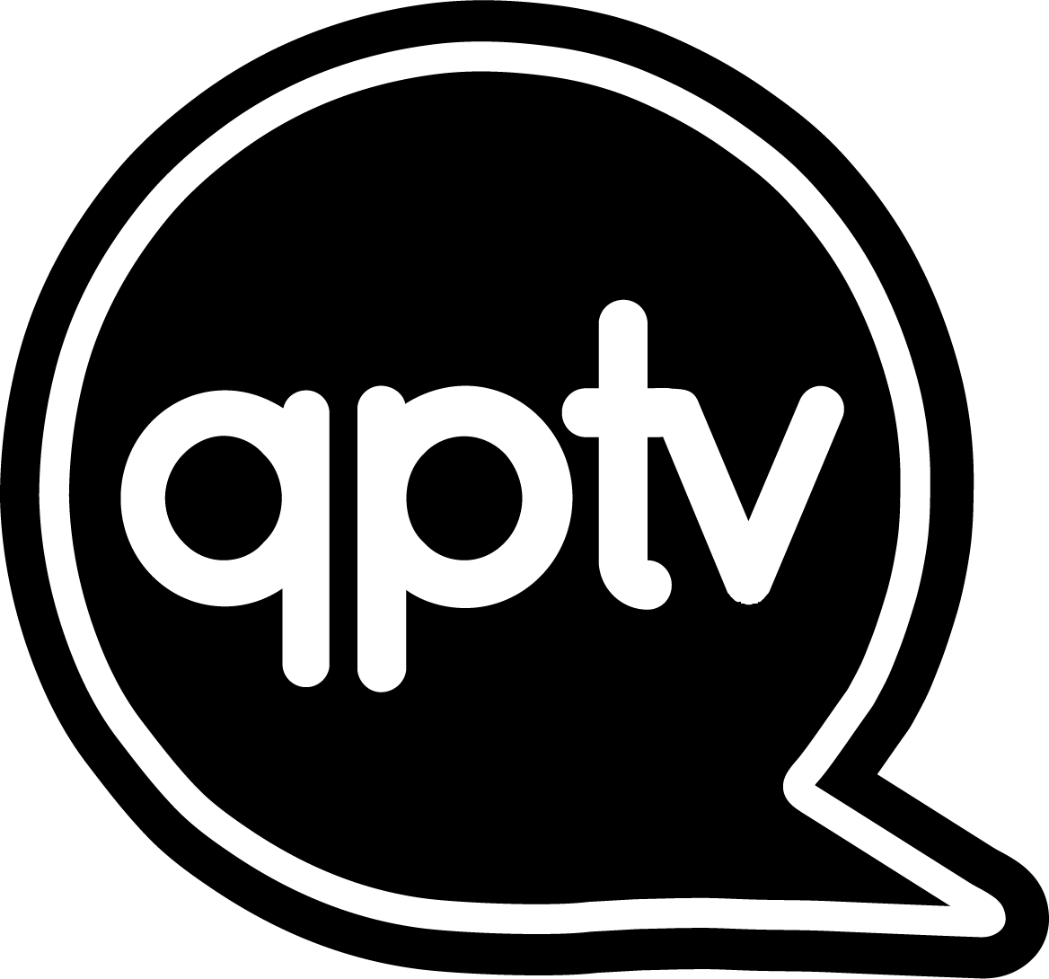 QPTV Logomark – Primary Mono-Black and white